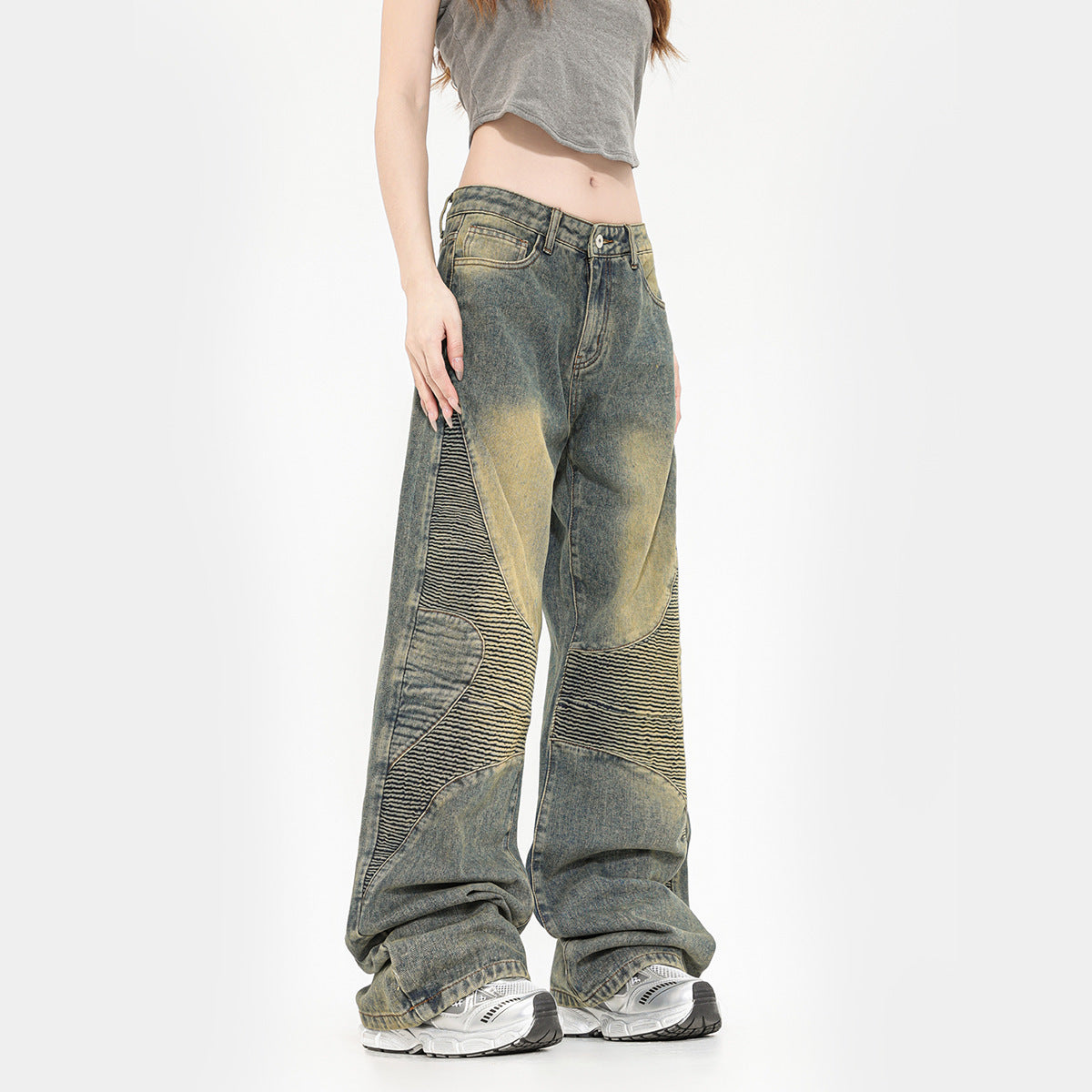 High Quality Yellow Mud Jeans